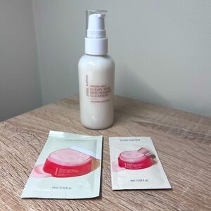Josie Maran Argan Milk Clean Skin Niacinamide Cleanser & Bonus Samples - NEW
